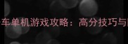 真人驾驶开车单机游戏攻略高分技巧与隐藏内容全