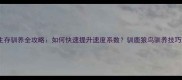 方舟单机生存驯养全攻略如何快速提升速度系数驯鹿狼鸟驯养技巧大公开