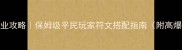 大话2符文职业攻略保姆级平民玩家符文搭配指南附高爆发流派