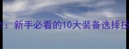 FF14满级武器搭配全新手必看的10大装备选择技巧与属性加点指南