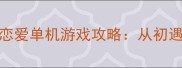 安卓女生必玩超治愈恋爱单机游戏攻略从初遇心跳到心动告白全流程