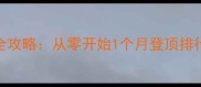 三国志霸王大陆平民玩家全攻略从零开始1个月登顶排行榜的实战经验与阵容搭配