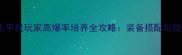 问道手游敏土平民玩家高爆率培养全攻略装备搭配与技能加点技巧
