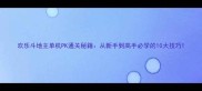 欢乐斗地主单机PK通关秘籍从新手到高手必学的10大技巧