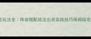 三国志战略版法证玩法全阵容搭配战法出装实战技巧保姆级攻略附赛季更新