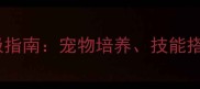 魔兽世界猎人宠物终极指南宠物培养技能搭配与外观获取全攻略