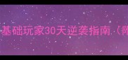 侠客攻略保姆级教程零基础玩家30天逆袭指南附每日任务装备副本全