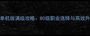 魔兽世界单机版满级攻略80级职业选择与高效升级路线全