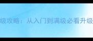 傲剑江湖单机版全等级攻略从入门到满级必看升级技巧与装备搭配指南