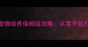 仙境传说单机版宠物培养保姆级攻略从零开始打造最强神兽阵容