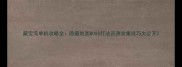 藏宝湾单机攻略全隐藏地图BOSS打法资源收集技巧大公开